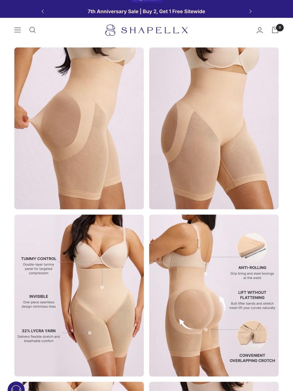 Shapellx Shape wear tummy control shorts in Beige